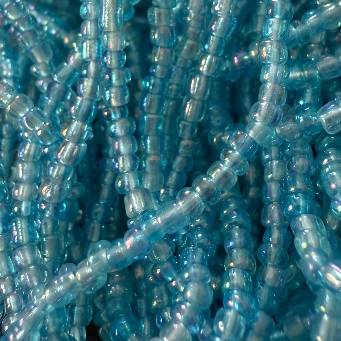 translucent blue waist beads for women, tie on waist beads for weight loss