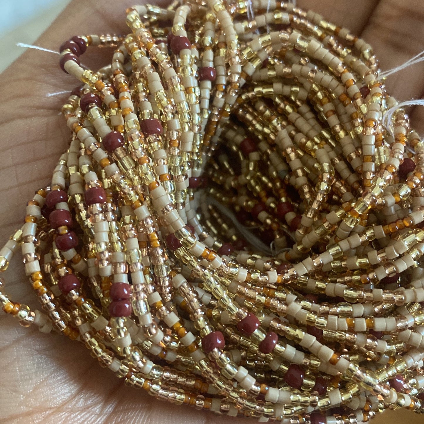 waistbeads, tie on waist beads, waist beads for weight loss, beaded waist chain, brown waist beads, waist beads with clasps, beaded belly chain, bely beads
