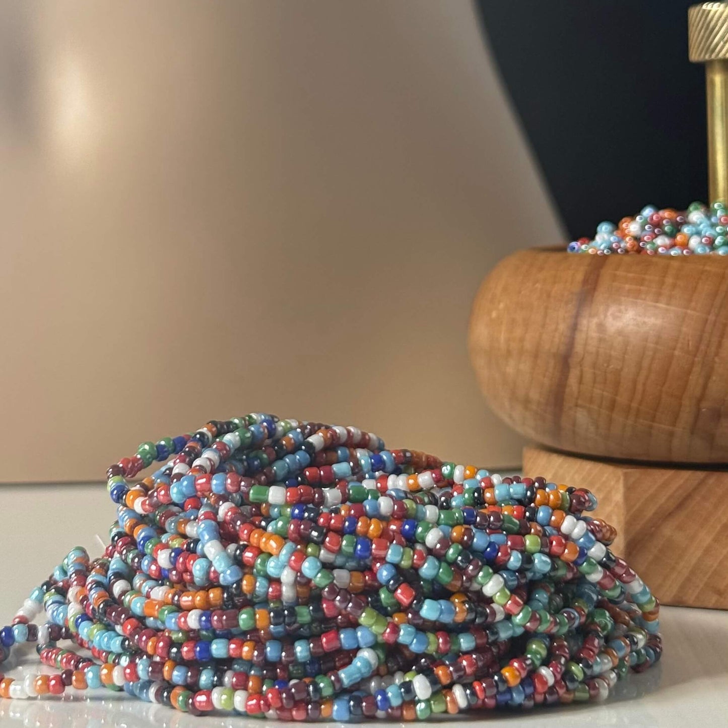 colourful beaded waist necklaces , tie on waist beads for weight loss
