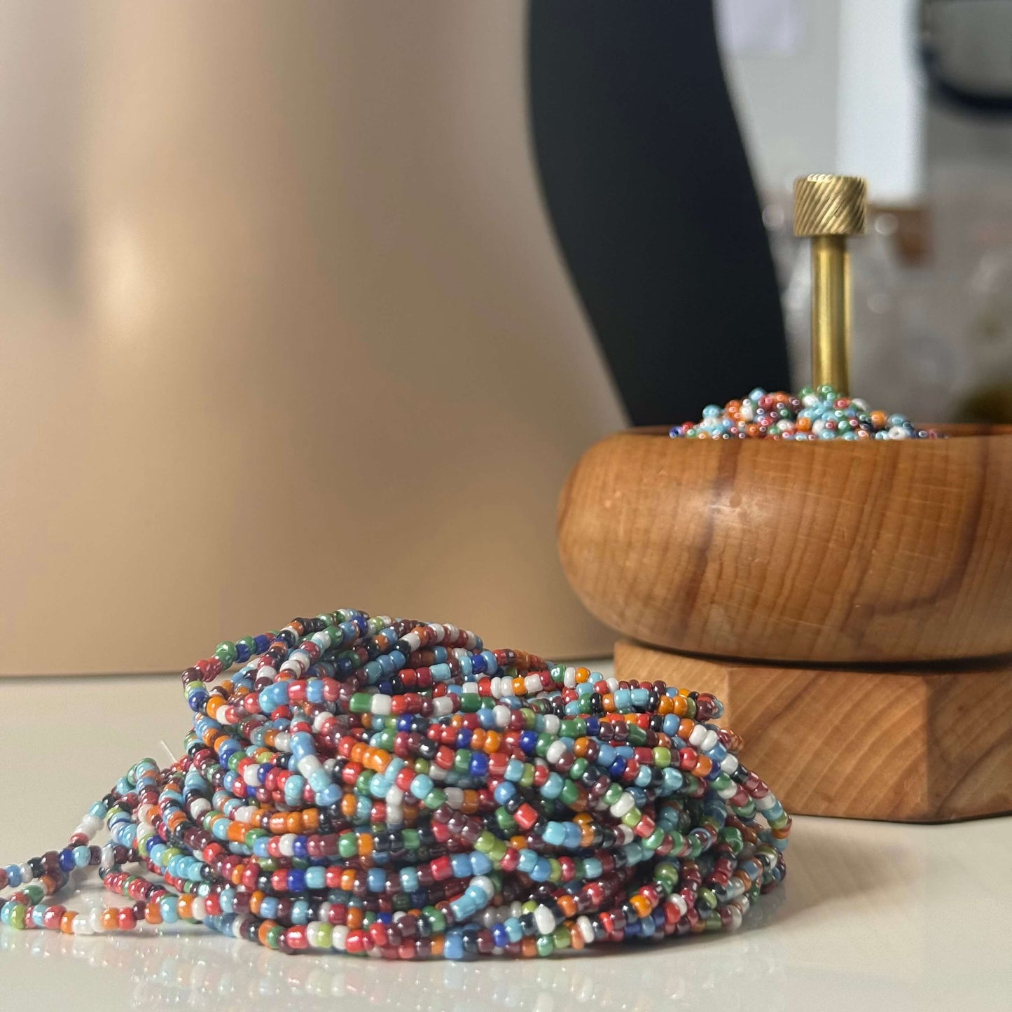 colourful beaded waist necklaces , tie on waist beads for weight loss