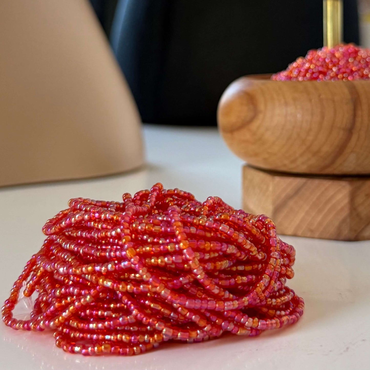 red waist beads, tie on and clasp waist beads for weight loss, African waist beads