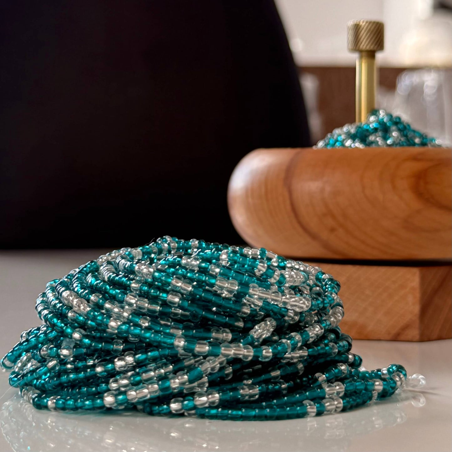 blue waist beads