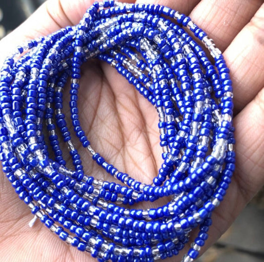 Blue & Clear Waist Beads