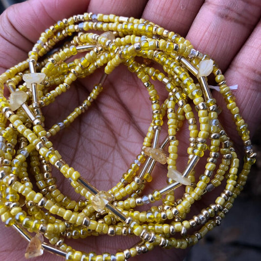 citrine waist beads