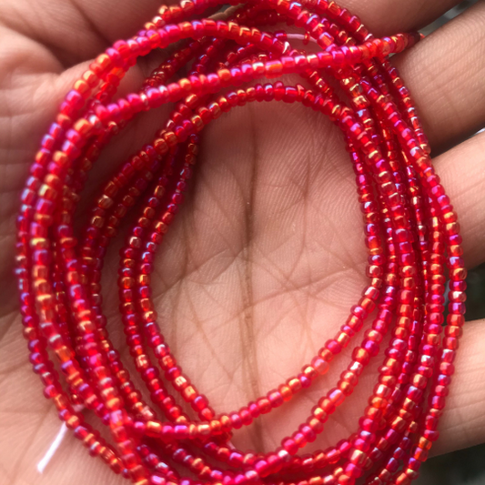 Translucent Red Waist Beads